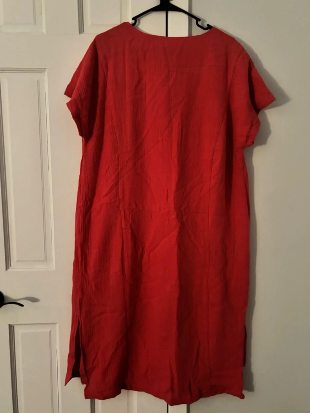 Isaac Mizrahi live Vibrant Short Sleeve V-Neck Pocket Casual Dress - Picture 3 of 3